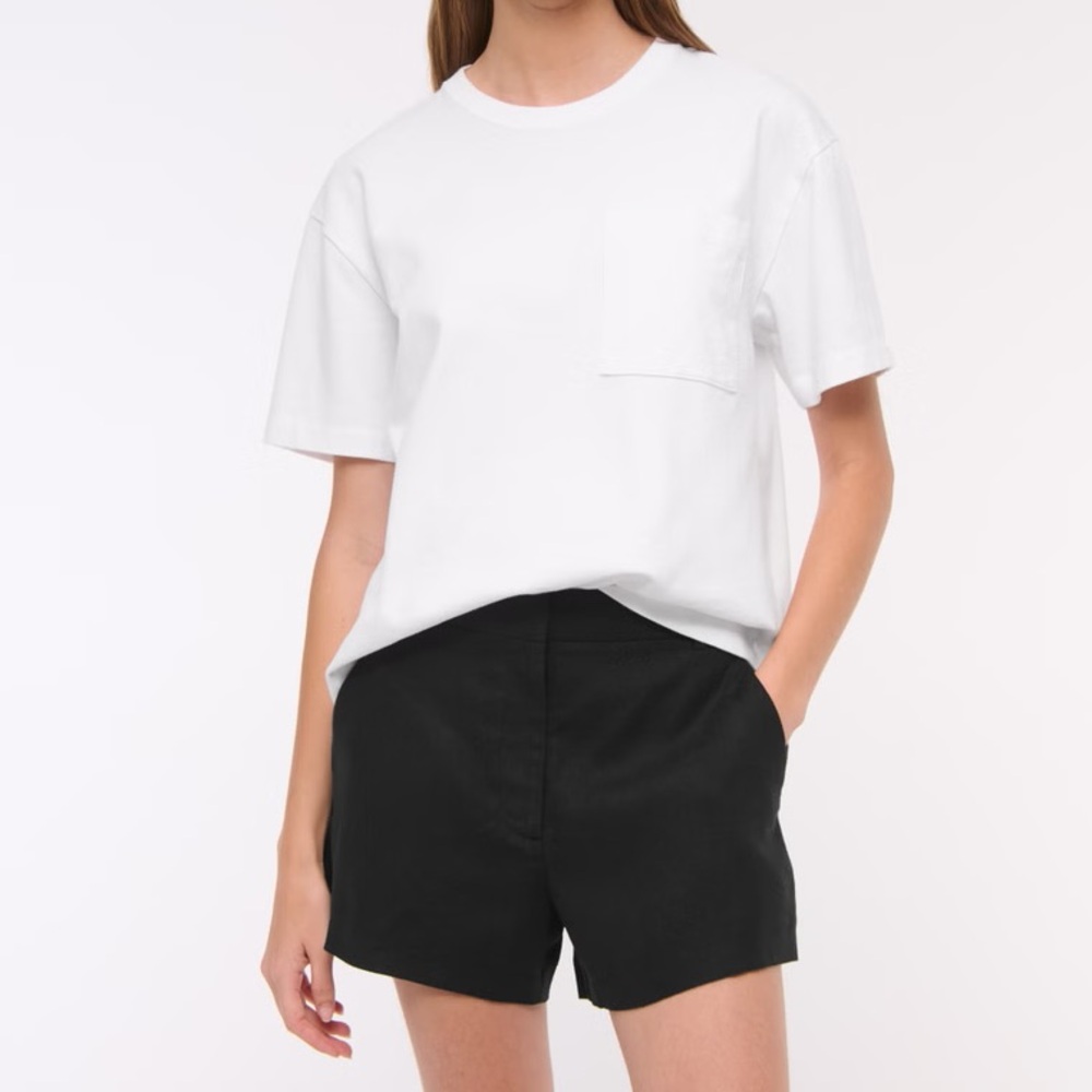 Abercrombie & Fitch Shorts Sloane Tailored High Rise Linen Blend